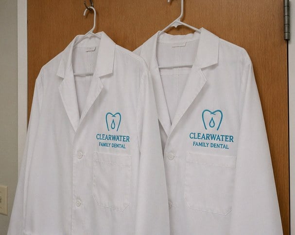 Custom lab coats — customer photo