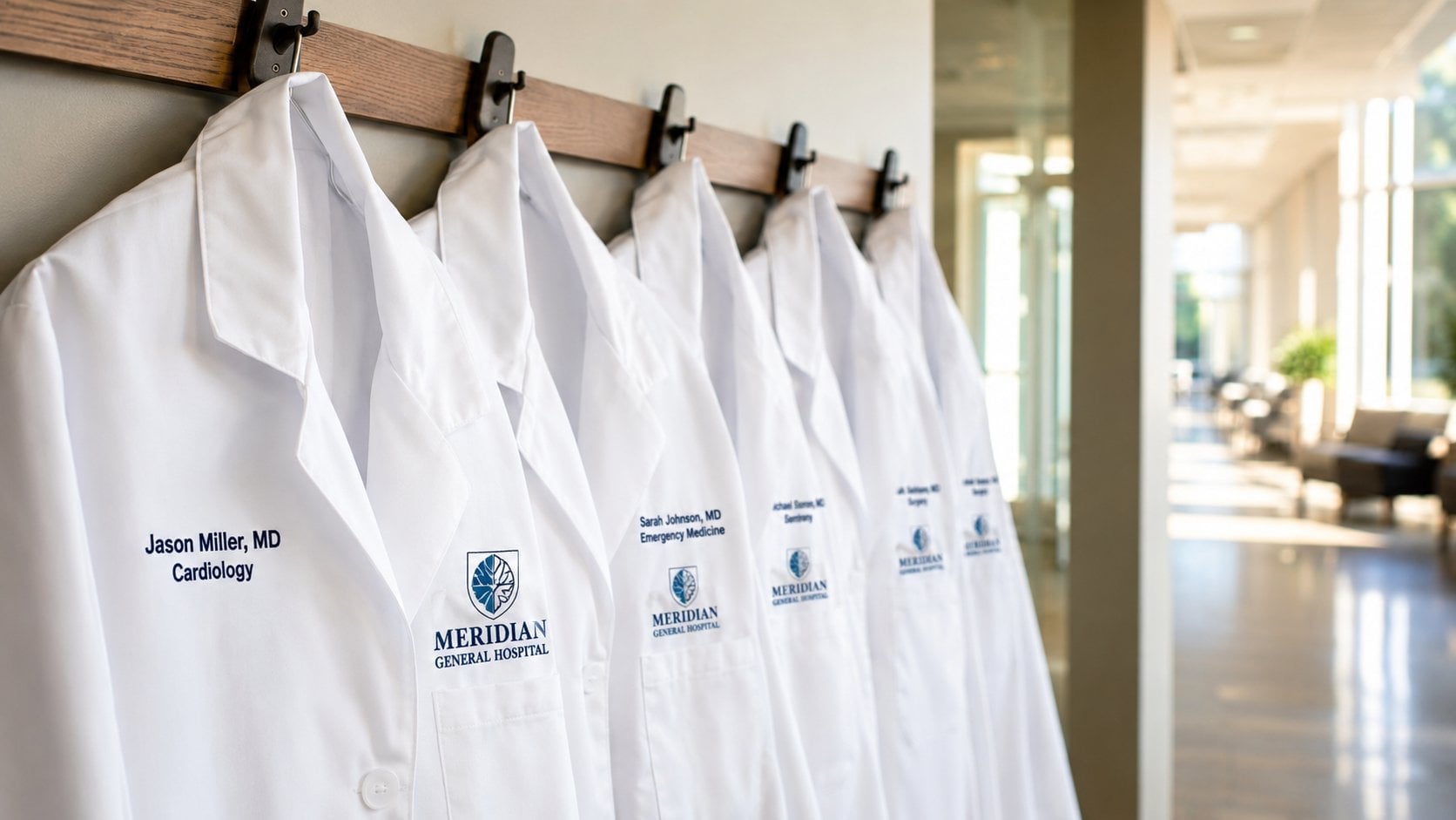 Custom printed lab coats with logo